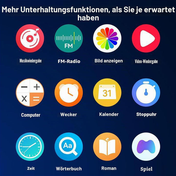 MP3 Player Bluetooth 5.4 Sportclip mit Kamera 2.0 Zoll Touchscreen Musik Player für Sport, MP3-Playe