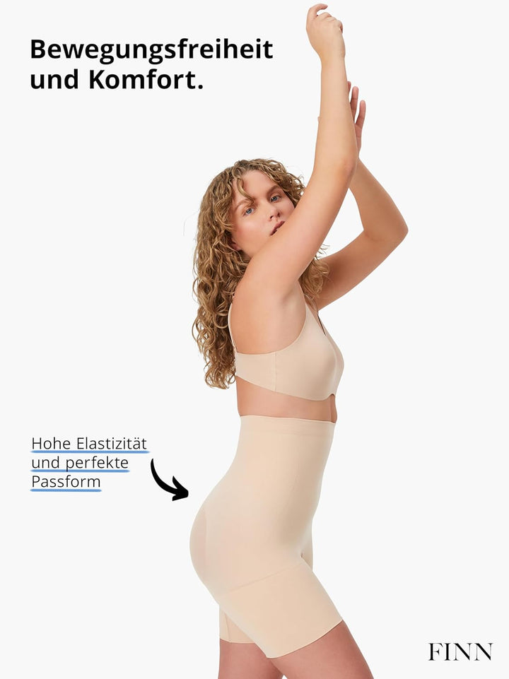 FINN Shapewear Bauchweg Unterhose Damen ohne Nähte - Stark Formende Body-Shaper Kompressions-Shorts