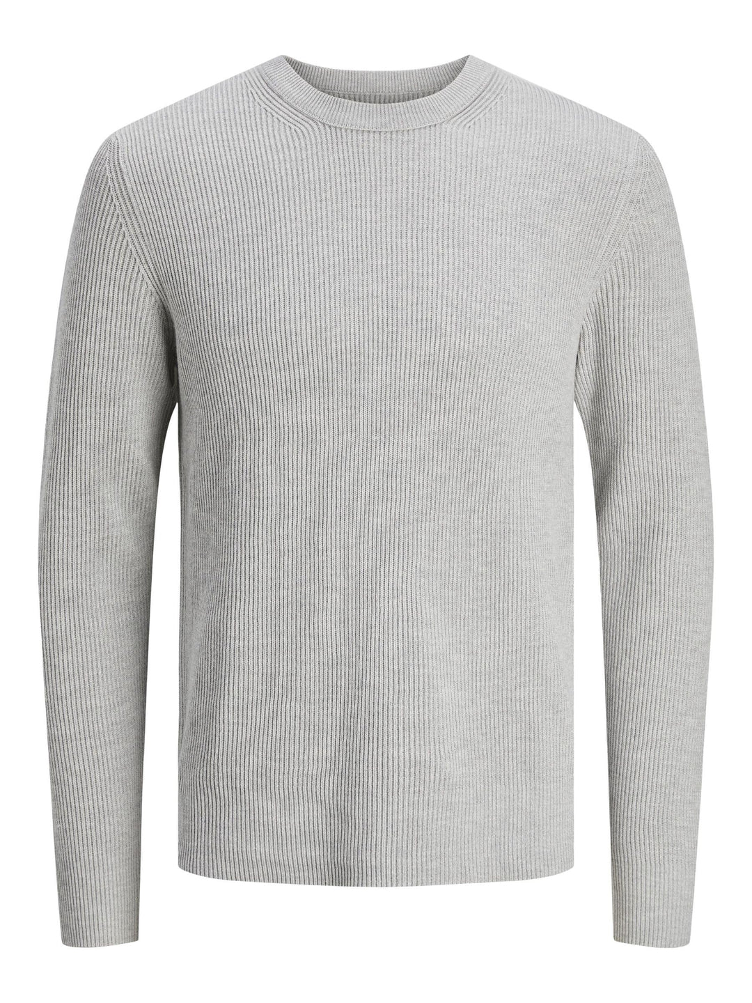 JACK & JONES Male Strickpullover Einfarbig Strickpullover XS Light Grey Melange, XS Light Grey Melan