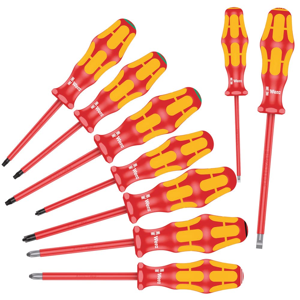 Wera 160 i/162 i/167 i/9 Schraubendrehersatz Kraftform Plus Serie 100, 9-teilig, 05133355001
