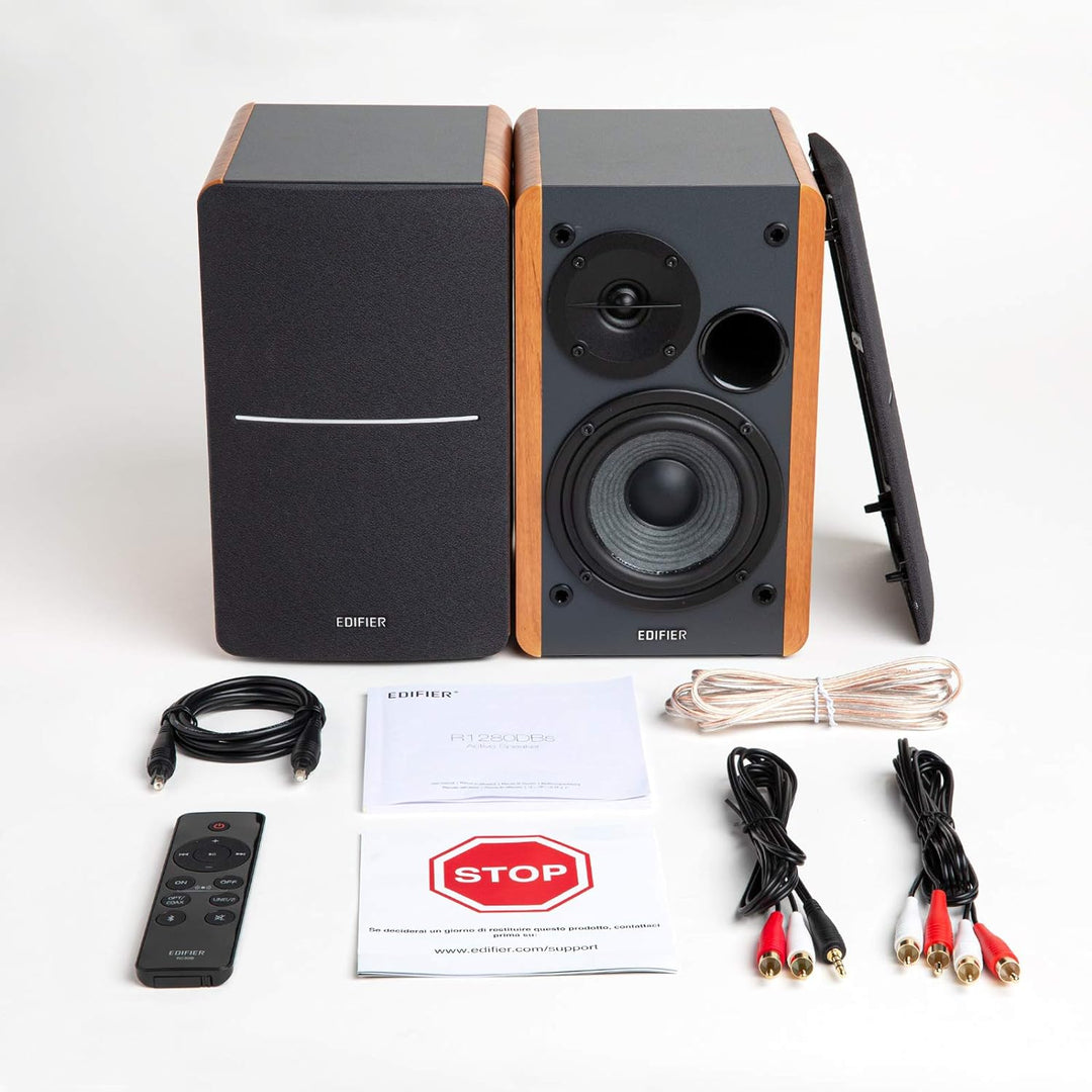 Edifier R1280DBs Aktive Bluetooth Regallautsprecher - Optischer Eingang Aktiv lautsprecher - 2.0 Kab