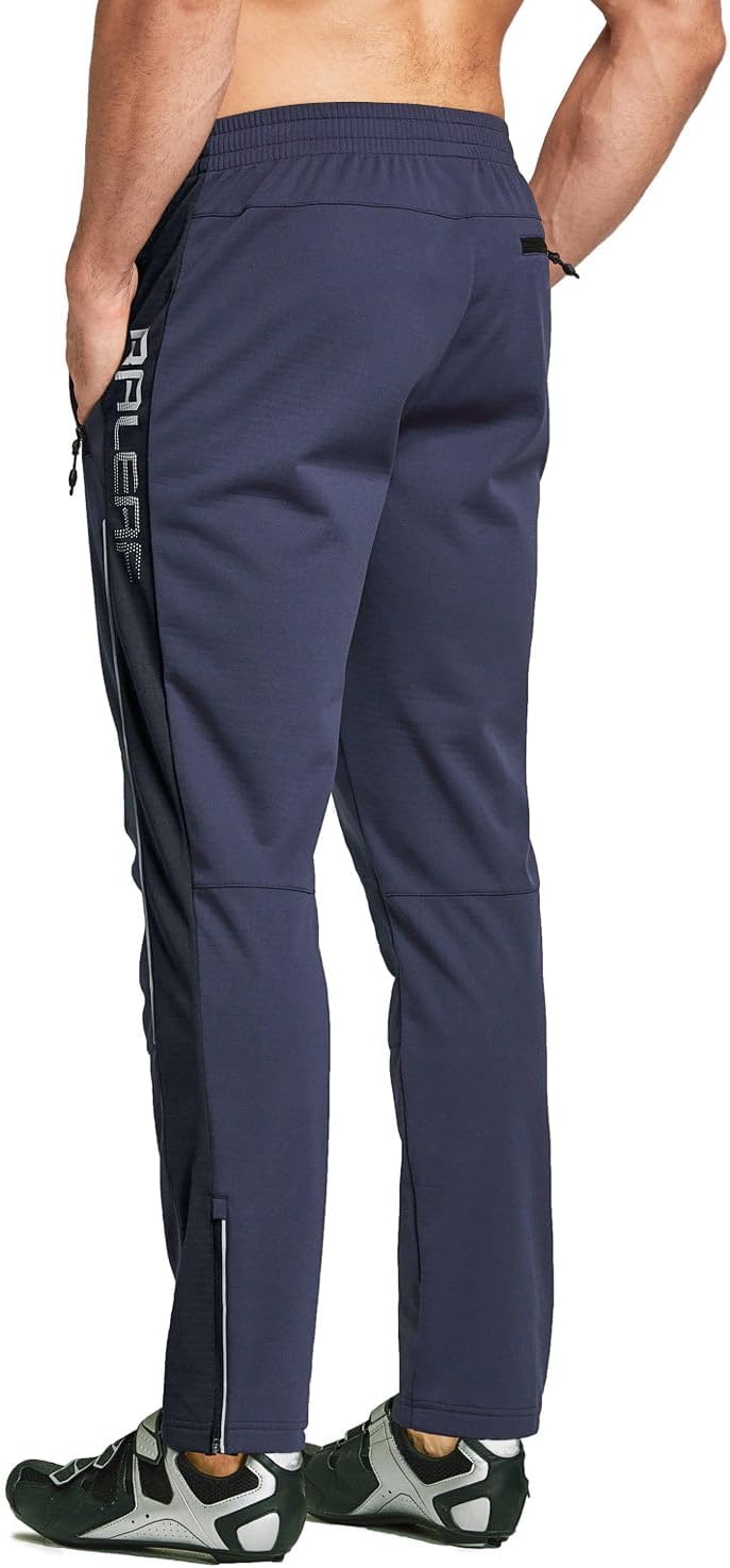 BALEAF Herren Fahrradhose Thermo Fleece Radhose Wasserdicht Winddicht Softshellhose Warm Wanderhose
