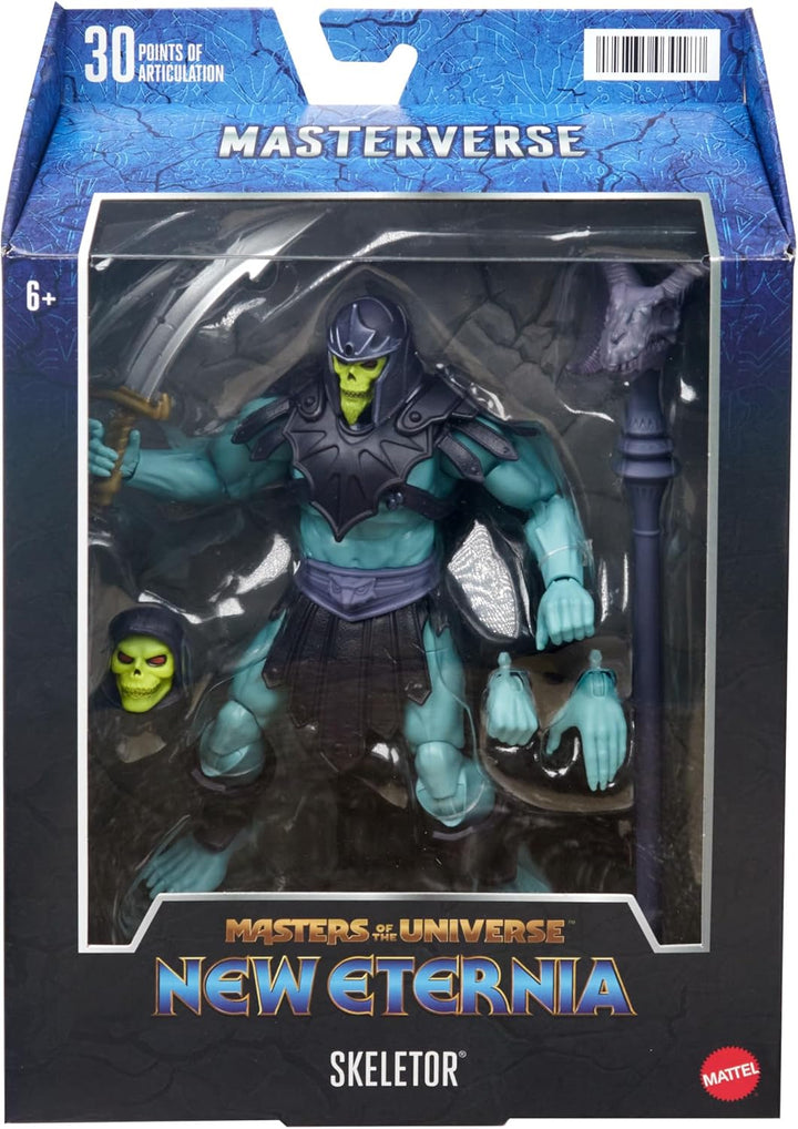 Masters of the Universe Masterverse New Eternia Barbarian Skeletor Action Figure with Accessories, 7