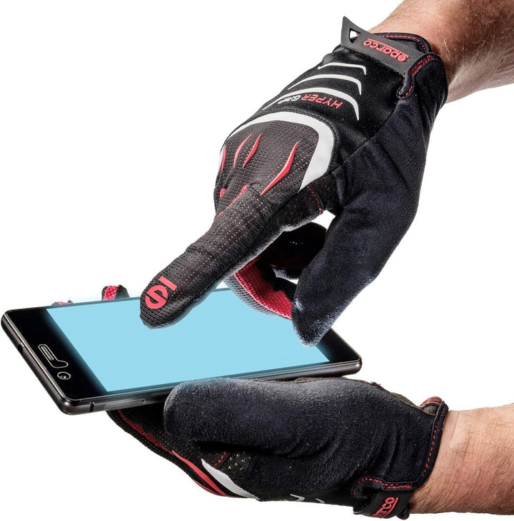 Sparco 002094NRRS08 Hyper Handschuhe Grösse 8 Schwarz/RE
