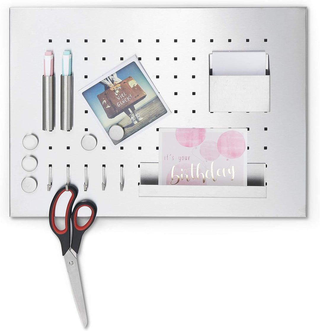 Zeller Memoboard, Edelstahl, Silber, 50 x 35 x 1.5 cm, 11125 Single, Single