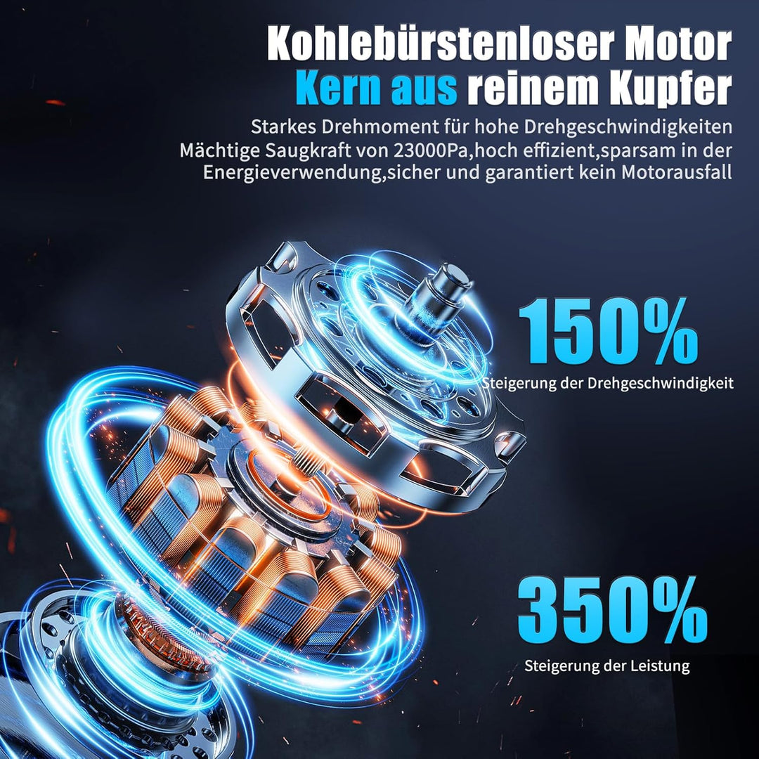 Handstaubsauger Akku Kabellos - 23000pa Auto Staubsauger Stark,Mini Staubsauger Für Auto,Pc,Haus,KüC