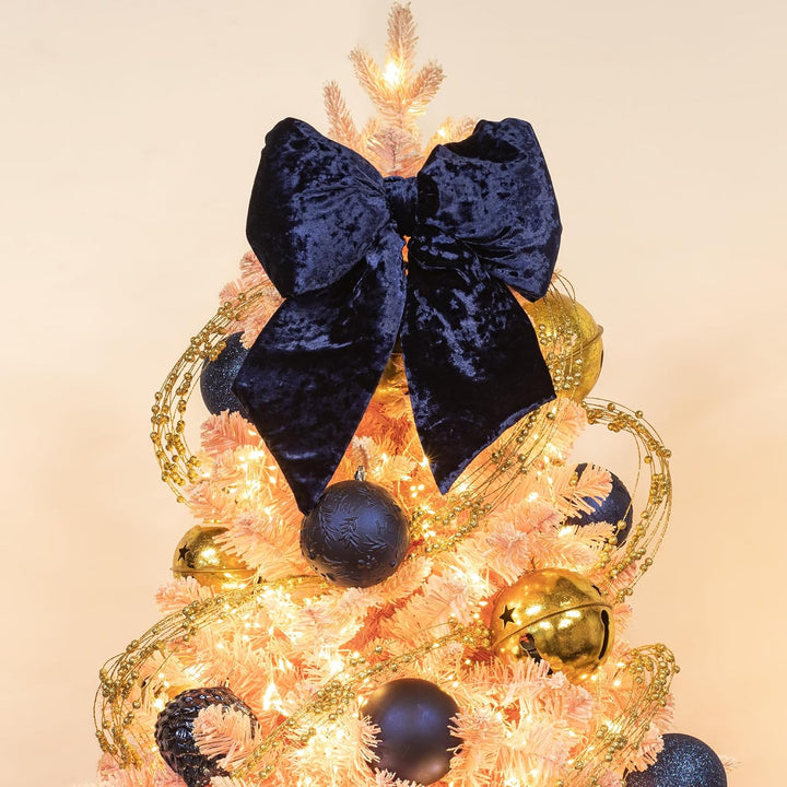 Busybee weihnachtskugeln gross 16 Stücke 10CM Ornamente für Weihnachtsbaum Blau Christbaumkugeln Wei