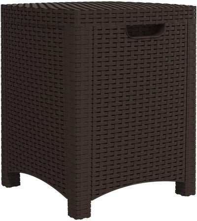 Garten-Aufbewahrungsbox PP Rattan 39x39x46 cm Gartenbox Auflagenbox Aufbewahrungstruhe Gartentruhe K