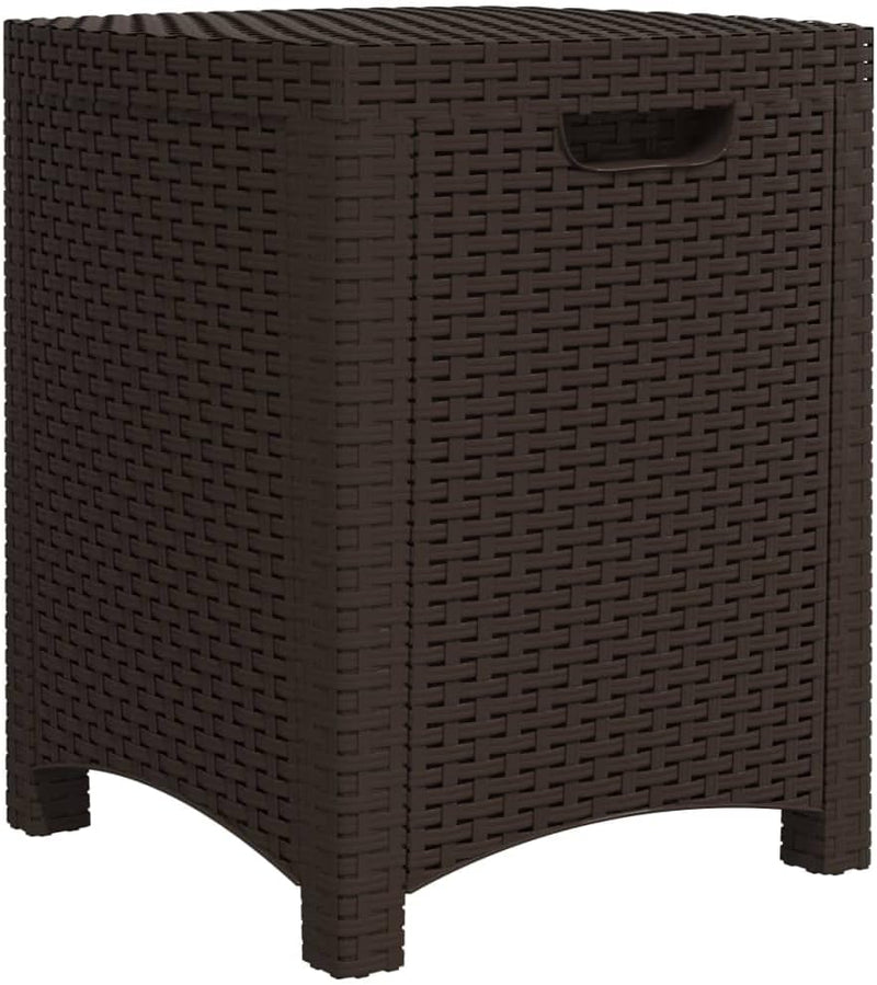 Garten-Aufbewahrungsbox PP Rattan 39x39x46 cm Gartenbox Auflagenbox Aufbewahrungstruhe Gartentruhe K