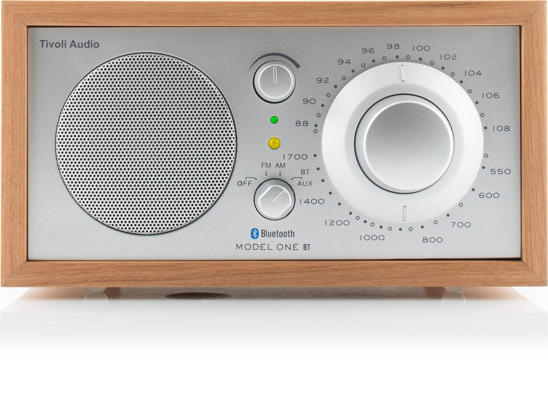 Tivoli Audio Model One BT Bluetooth UKW-/MW-Tisch Radio (Kirsche/Silber), Kirsche/Silber
