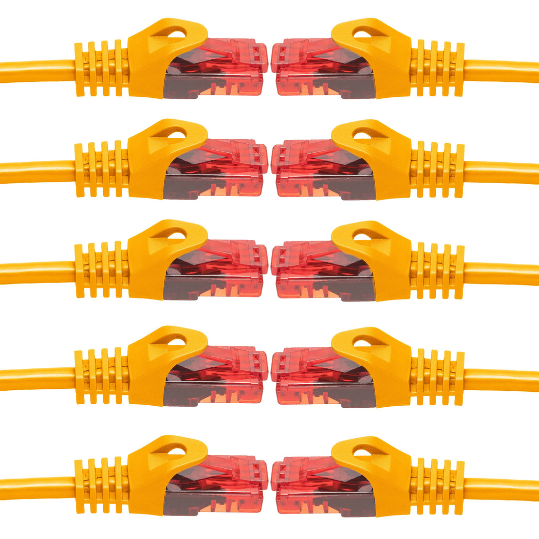 BIGtec - 10 Stück - 15m Gigabit Netzwerkkabel Patchkabel Ethernet LAN DSL Patch Kabel orange (2x RJ-