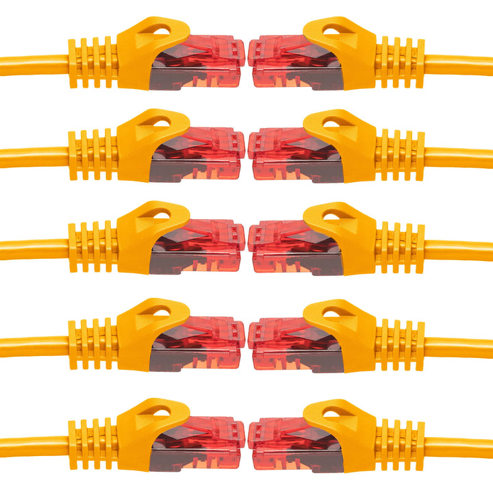 BIGtec - 10 Stück - 15m Gigabit Netzwerkkabel Patchkabel Ethernet LAN DSL Patch Kabel orange (2x RJ-