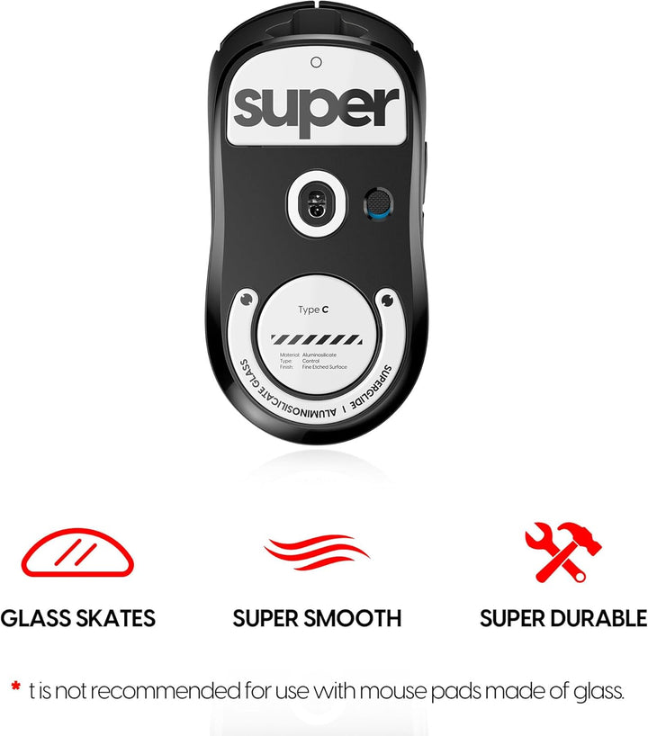 Superglide2 – Neue kontrollierbare Geschwindigkeit strukturierte Oberfläche, glatteste Mausfüsse/Sch