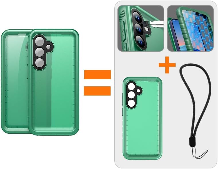 Cozycase TOP Militärschutz 360 Hülle Für Samsung Galaxy S24, Grün | Outdoor Panzerhülle Full Armor C