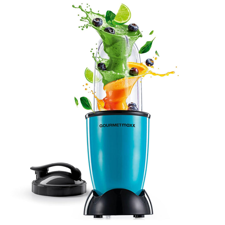 GOURMETmaxx Mixer Mr. Magic 4-tlg. | Smoothie Maker mit 400W & 500ml Fassungsvermögen | Kompakter St