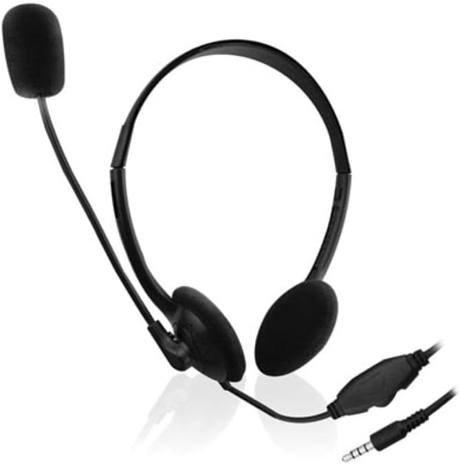 Ewent EW3567 Headset mit Mikrofon für Laptop PC iPhone Samsung Smartphone PS4 New X-Box Tablet PC iP