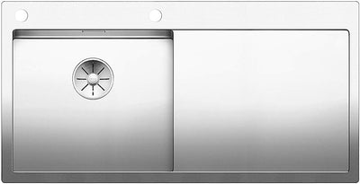 BLANCO CLARON 5 S-IF | Edelstahl | Einbauart: Einbau von Oben & Flächenbündig | Hauptbecken links |