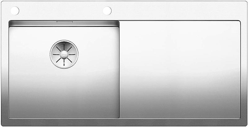 BLANCO CLARON 5 S-IF | Edelstahl | Einbauart: Einbau von Oben & Flächenbündig | Hauptbecken links |