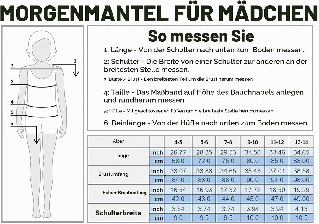 Get Trend Bademantel Mädchen, Flauschig mit Prints von Stitch und Angel, Barbie, Disney Prinzessinne