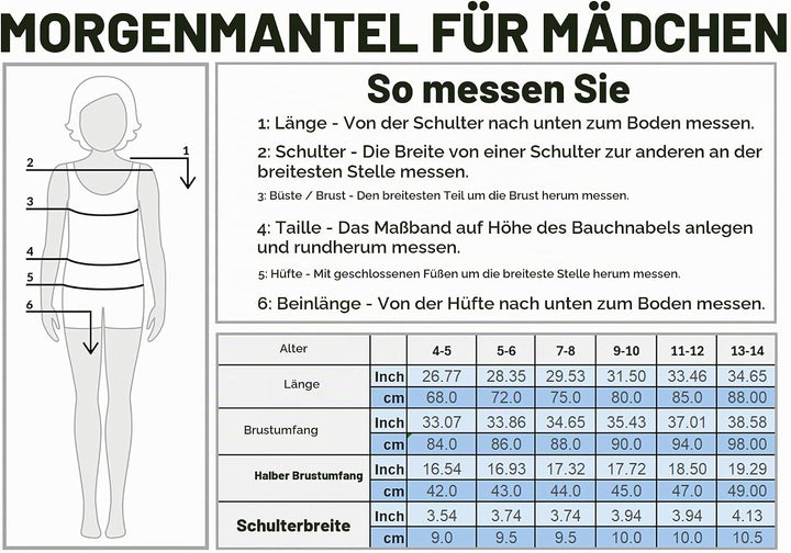 Get Trend Bademantel Mädchen, Flauschig mit Prints von Stitch und Angel, Barbie, Disney Prinzessinne
