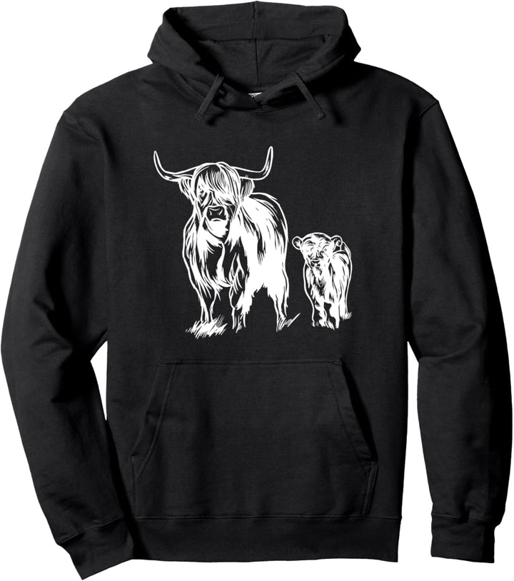 Schottisches Hochlandrind - Landwirte Kyloe Rind Kuh Pullover Hoodie