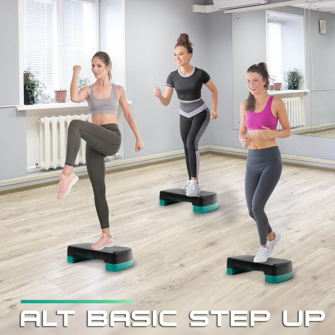 Yes4All Aerobic-Übungsplattform, 45,7 cm mit 10,2 cm 15,2 cm höhenverstellbaren Erhöhungen für Zuhau