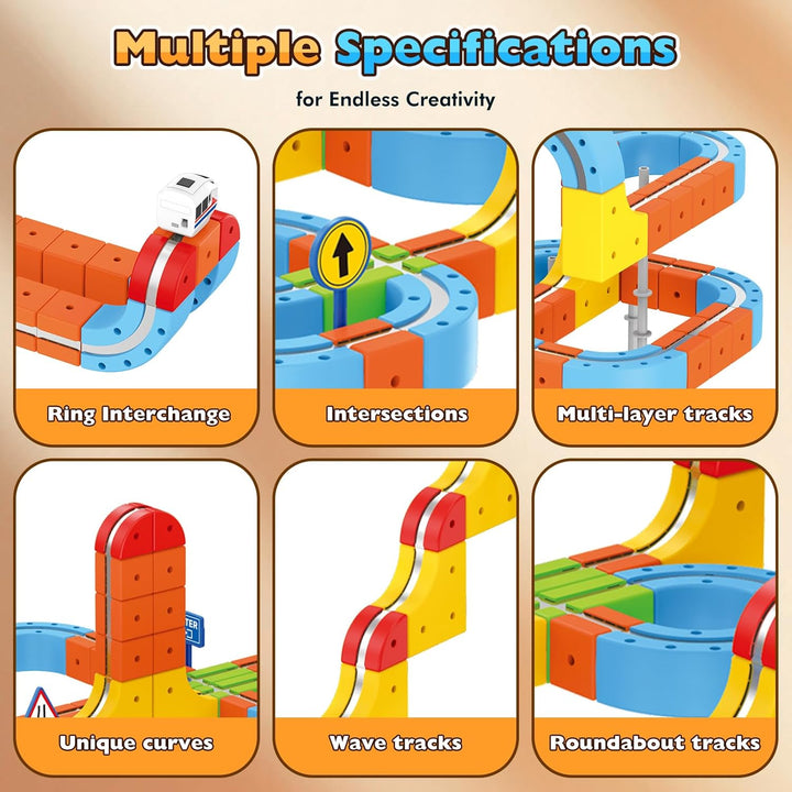 150 Pcs Flexible Cube Track, Ostergeschenke für Kinder Spielzeug ab 3 4 5 6 7 8 Jahre Junge Mädchen