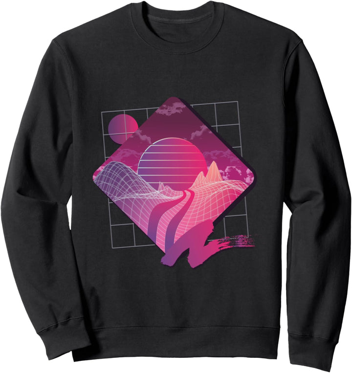 Retrowave Landschaft Sweatshirt