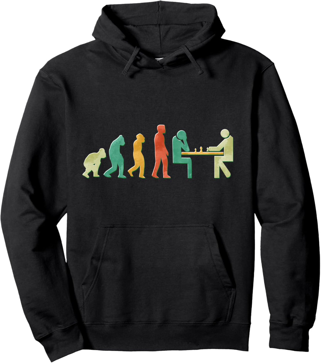 Entwicklung Schach Evolution Geschenk Spieler Schachspieler Pullover Hoodie