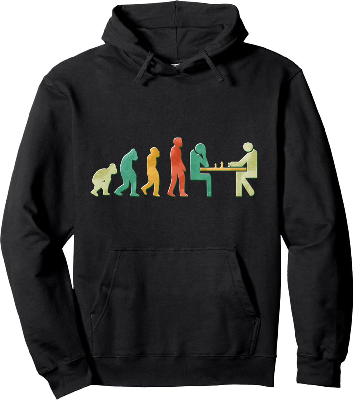 Entwicklung Schach Evolution Geschenk Spieler Schachspieler Pullover Hoodie