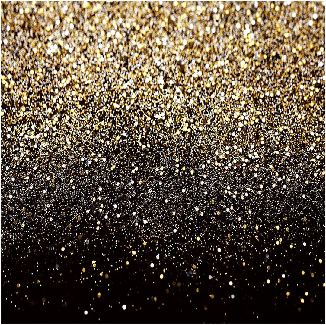 AIIKES 10x10FT Goldene Bokeh Fotografie Hintergrund Schwarz und Gold Glitter Hintergrund Hochzeit Fa
