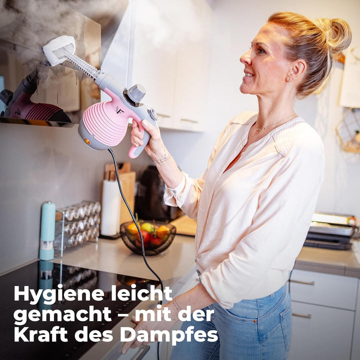 Neighbour's Friend® Handdampfreiniger in Rosa – Leistungsstarkes Dampfreiniger Handgerät I Dampfente
