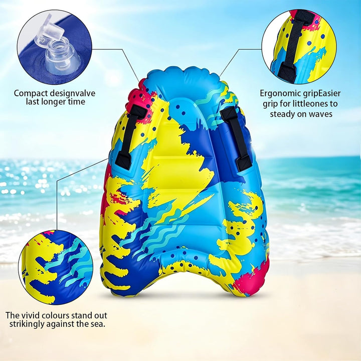 Surfbrett Aufblasbar, Luftmatratze, Aufblasbares Bodyboard Tragbares Bodyboard mit Griffen, A