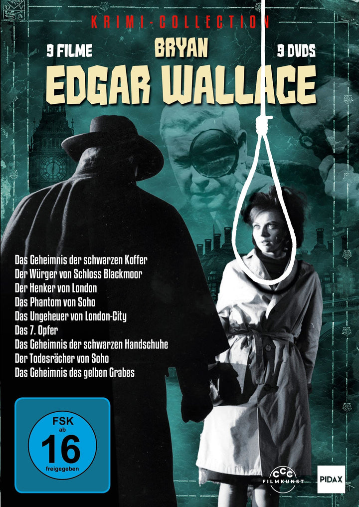 Bryan Edgar Wallace - Collection / 9 spannende Gruselkrimis mit Starbesetzung [9 DVDs], DVD