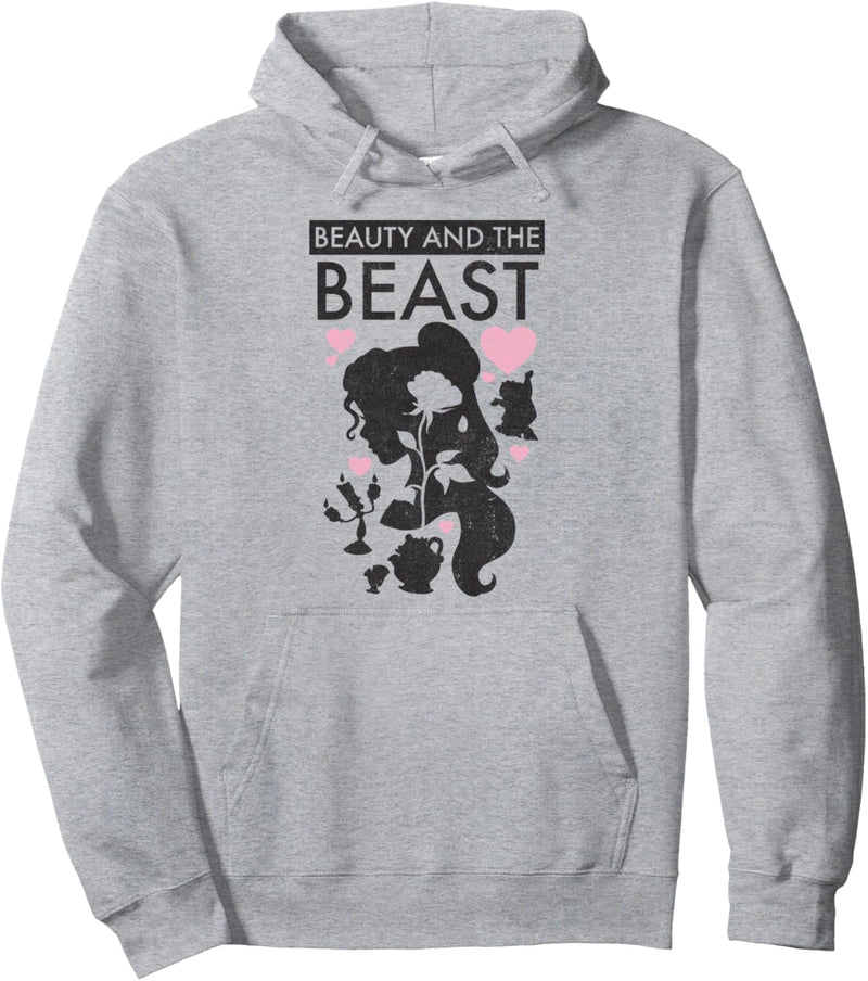 Disney Beauty And The Beast Belle Filled Silhouette Pullover Hoodie