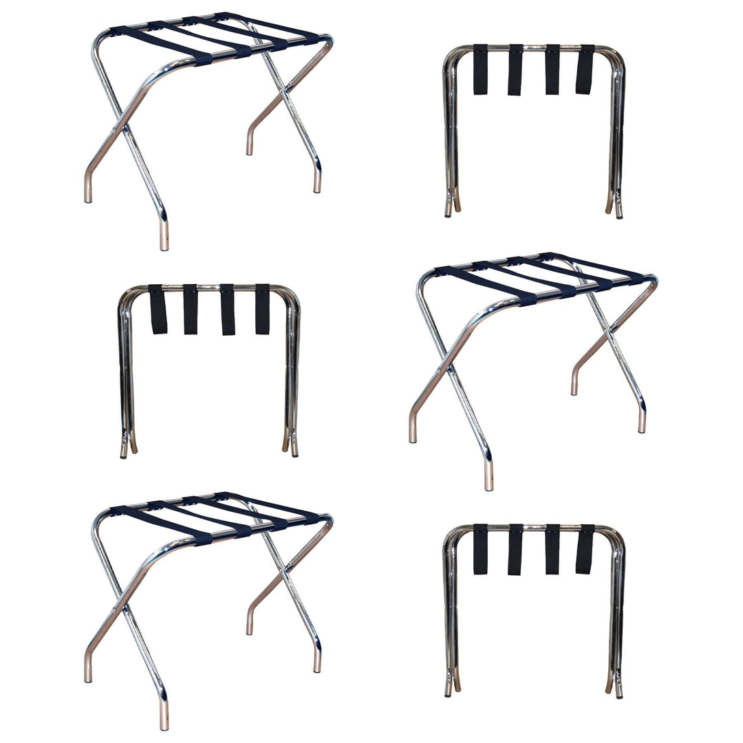 Harbour Housewares Klappverteiler Gepäckträger - Chrom - Pack Von 6 6 Stück silber, 6 Stück silber