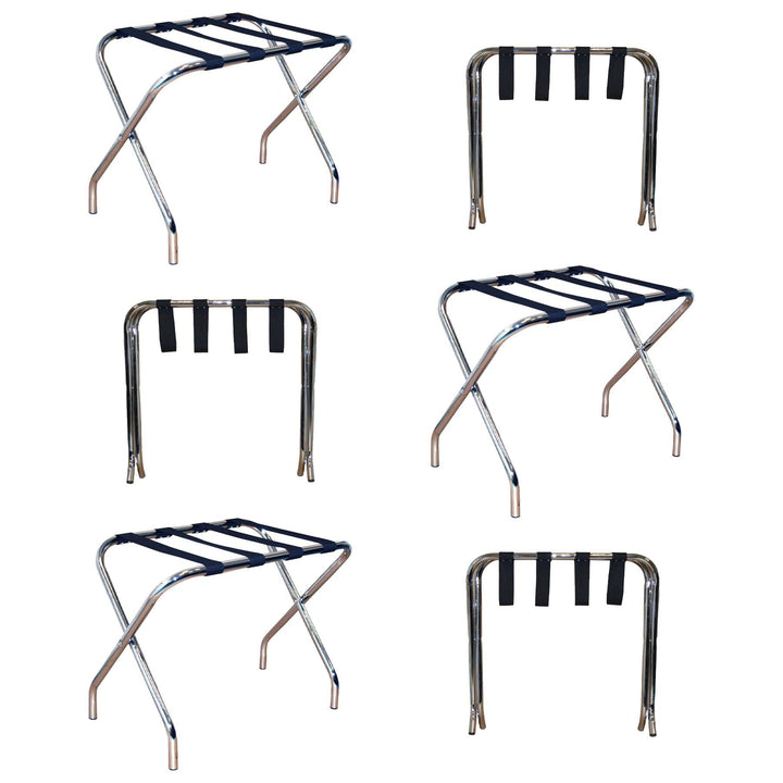 Harbour Housewares Klappverteiler Gepäckträger - Chrom - Pack Von 6 6 Stück silber, 6 Stück silber