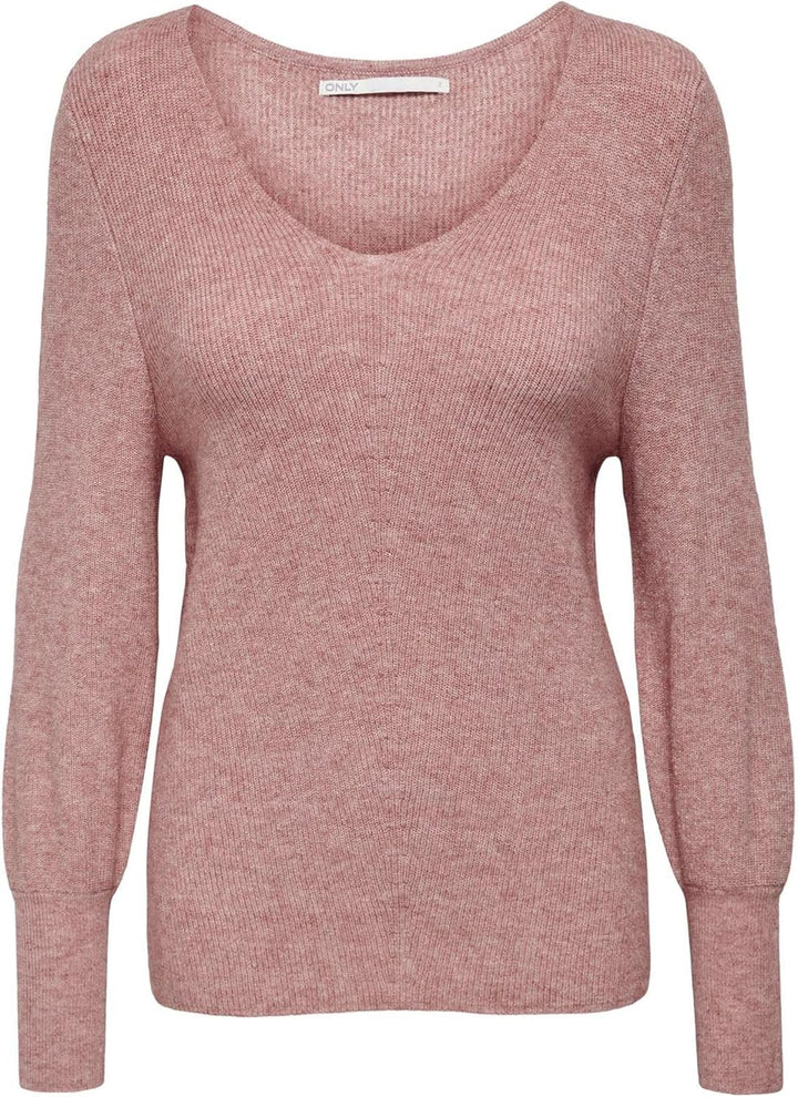 ONLY Female Strickpullover ONLATIA Strickpullover XS Dusty Rose/Detail:w. Melange, XS Dusty Rose/Det