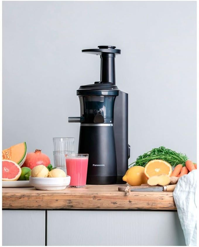 Panasonic Slow Juicer MJ-L501KXE Entsafter (Entsafter für Obst/Gemüse, Saftpresse, Sorbet Herstellun