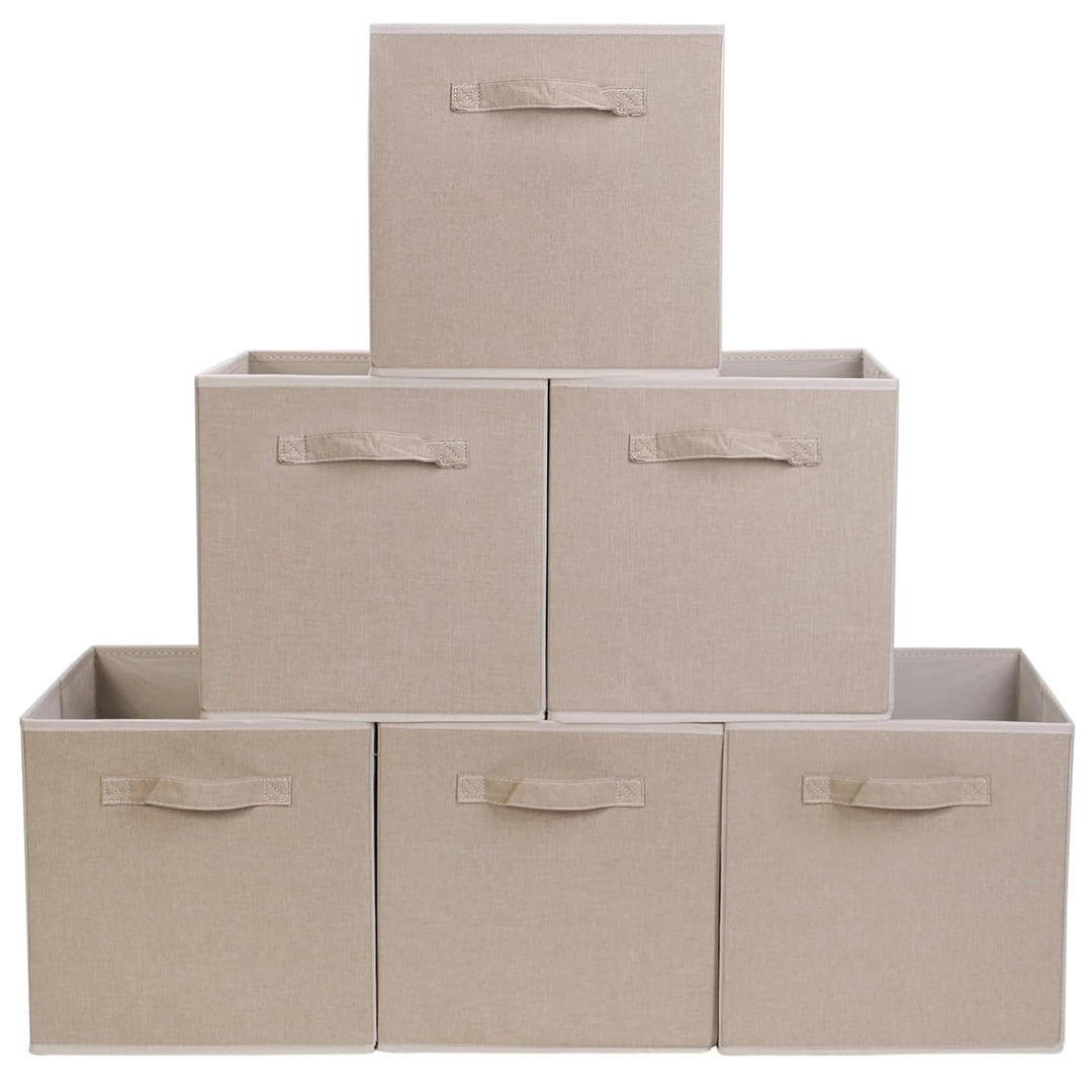 JAKAGO 6 Stück Faltbare Aufbewahrungsbox 30 x 30 x 30 cm Stoff Aufbewahrungswürfel Faltbox für Kalla