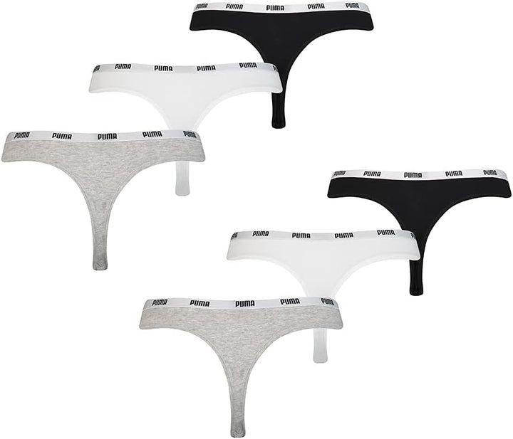 PUMA, Damen String, 6er Pack, Sortiert, XS