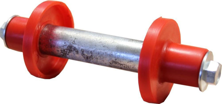 pro-bau-tec PU Ersatzrad schlauchlos pannenfrei für Schubkarre mit Montagematerial, rot, 10124