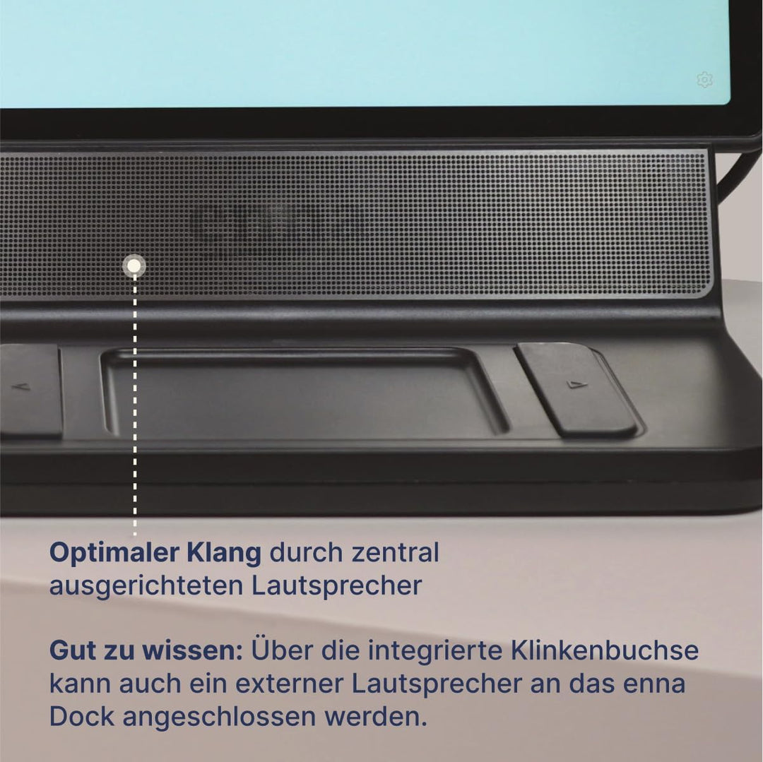 enna Dock inkl. 5 Starter-Karten - Tablet für Senioren, einfache Bedienung mit Karten, Videoanrufe m