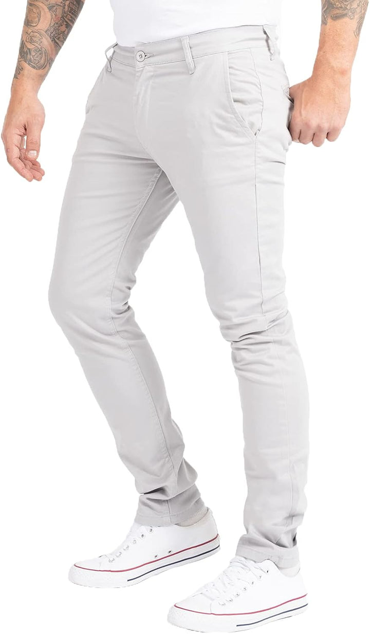 Indumentum Chino Hose Basic Slim Fit IS-305 31W / 30L Hellgrau, 31W / 30L Hellgrau