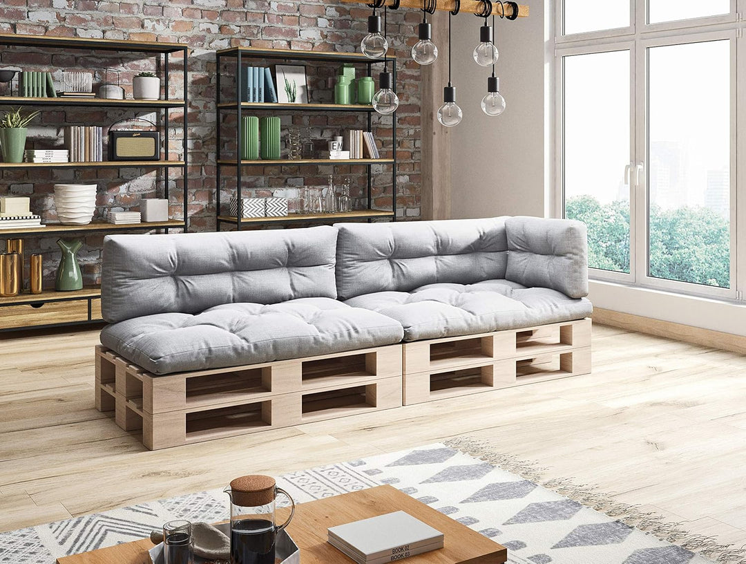 sunnypillow Palettenkissen 5er Set für Europaletten Indoor und Outdoor Palettenpolster Palettensofa