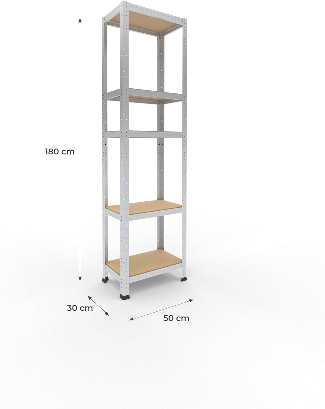 shelfplaza® 180x50x30cm Home Schwerlastregal verzinkt/Metallregal mit 5 Böden/Kellerregal Metall, Ga