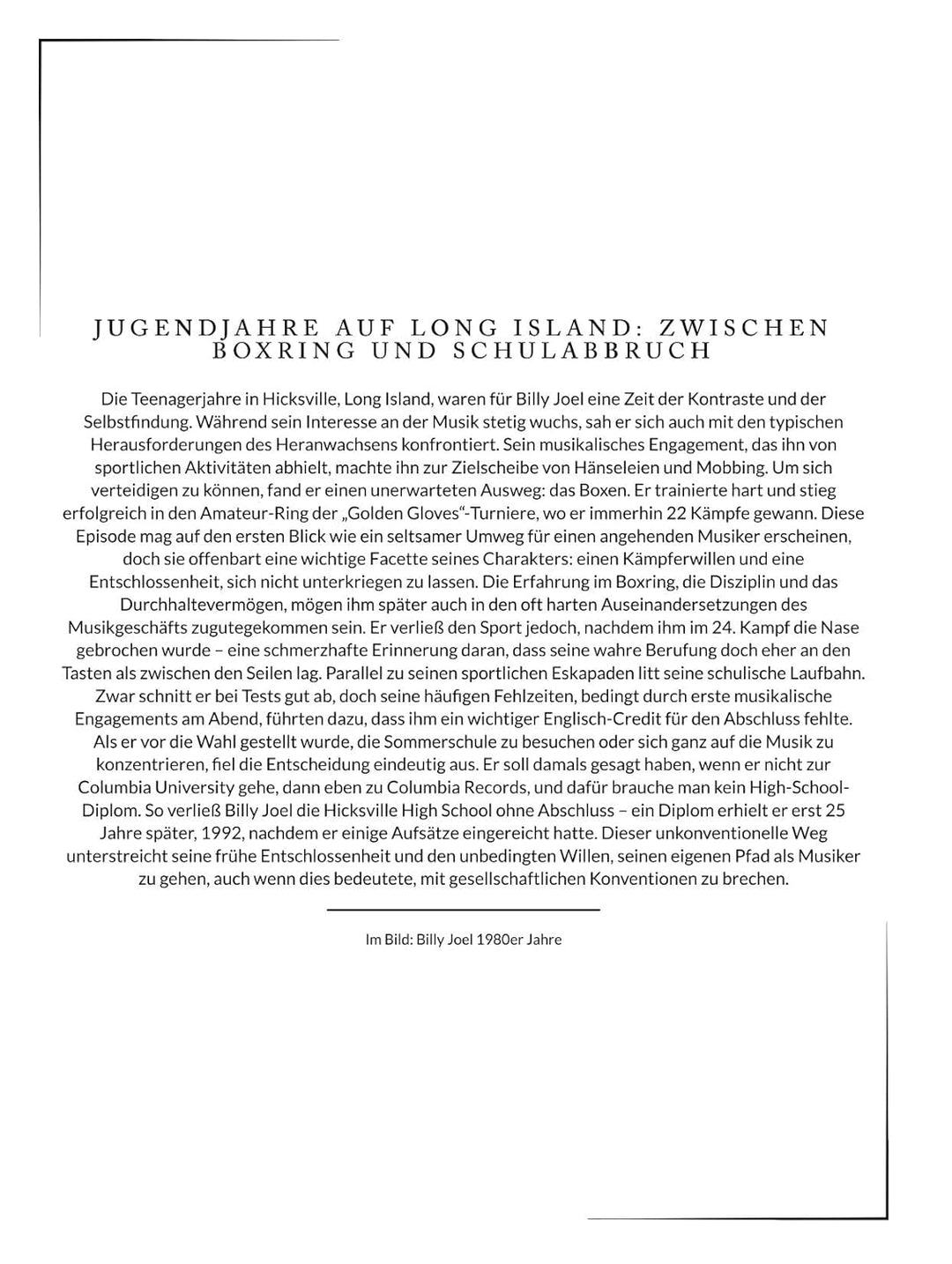 Die illustrierte Biografie über Billy Joel: Komplett in Farbe, Taschenbuch