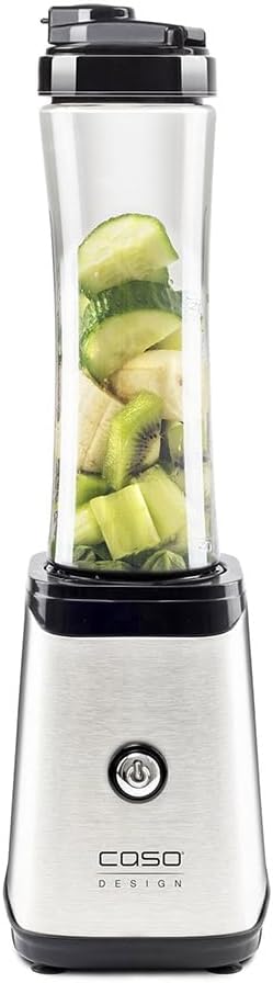 CASO B350 Single-Serve, Mini Smoothie Mixer mit Mix- und Trinkbehälter in einem, Edelstahlgehäuse, c