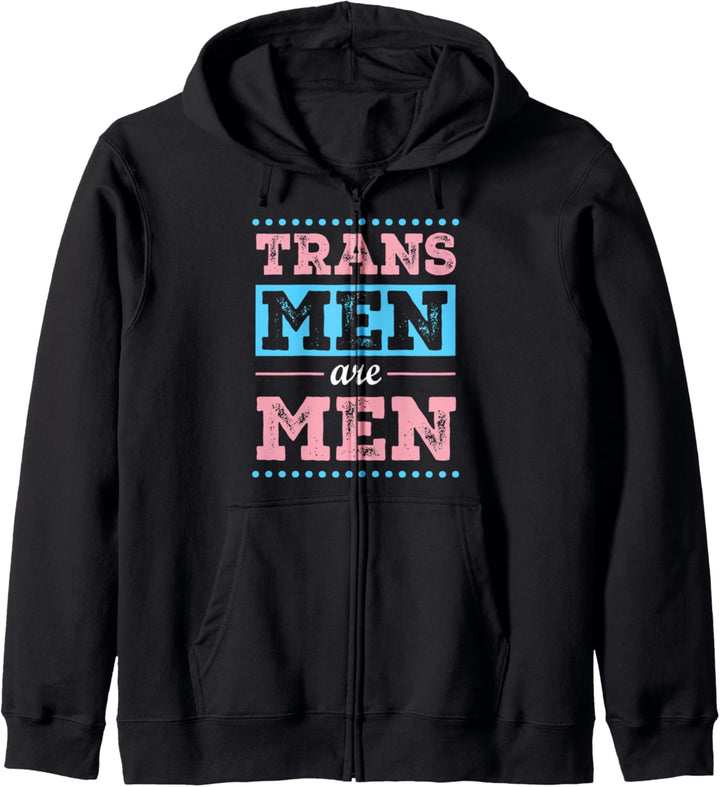 Trans Men Are Men Cute LGBTQ Transgender Pride Aesthetic Kapuzenjacke