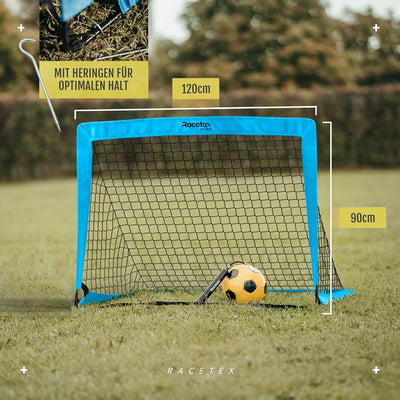 Racetex 2er Fussballtor Kinder Set - Fussball Tore inkl. nützlicher Tasche zum Transportieren - Vers